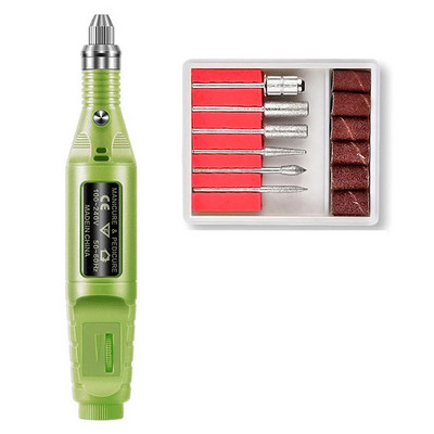 Manikiūro įrankiai Nagų gręžimo mašina Profesionalus nagų šlifuoklis gelio poliruoklis Gręžimo rašiklis Elektrinis manikiūro rinkinys Gelio pašalinimas