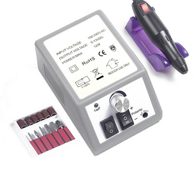 Manikiūro įrankiai Nagų gręžimo mašina Profesionalus nagų šlifuoklis gelio poliruoklis Gręžimo rašiklis Elektrinis manikiūro rinkinys Gelio pašalinimas