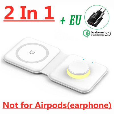 65 W 3 viename magnetinis belaidžio įkroviklio stovas skirtas iPhone 14 13 12 Pro Max Airpods Pro iWatch 8 7 6 greito įkrovimo doko stočiai