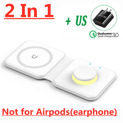 65 W 3 viename magnetinis belaidžio įkroviklio stovas skirtas iPhone 14 13 12 Pro Max Airpods Pro iWatch 8 7 6 greito įkrovimo doko stočiai