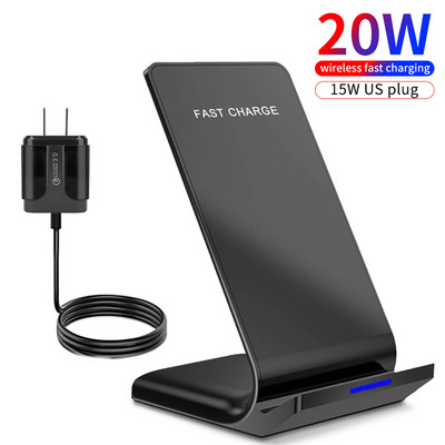 Βάση σύνδεσης ασύρματης φόρτισης Qi 30 W Fast Charging Dock Station για iPhone 13 12 11 Pro X XS Max XR Samsung S20 S10 Xiaomi Phone Support