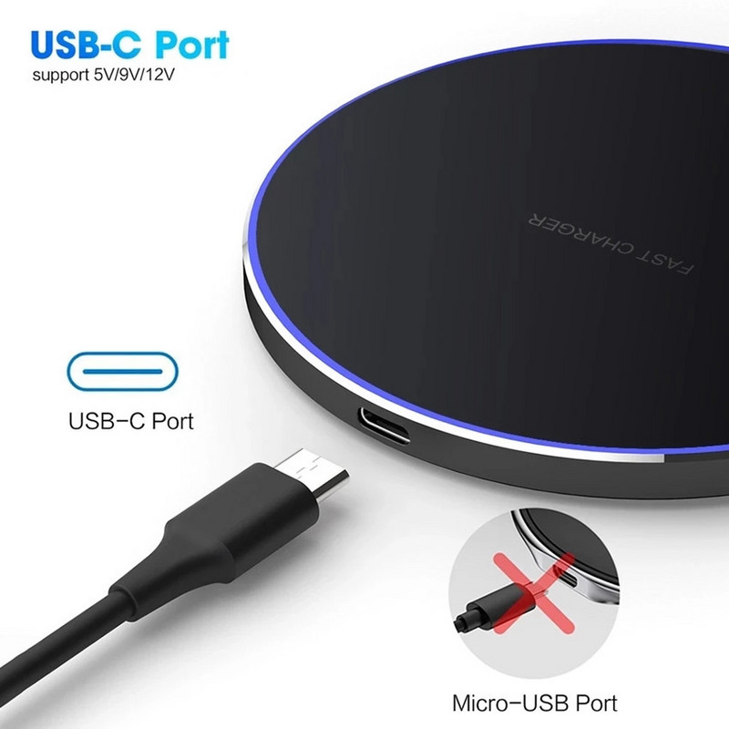 100 W vezeték nélküli töltőpad iPhone 13 12 11 Pro Max X Xs Xr indukciós gyorstöltőhöz Samsung S21 S9 S10 Xiaomihoz