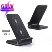 65 W szupergyors vezeték nélküli töltő telefontartó dokkoló állvány iPhone 14 13 12 11 Pro Max Samsung Xiaomi töltőadapterhez