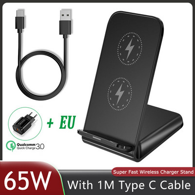 65 W szupergyors vezeték nélküli töltő telefontartó dokkoló állvány iPhone 14 13 12 11 Pro Max Samsung Xiaomi töltőadapterhez