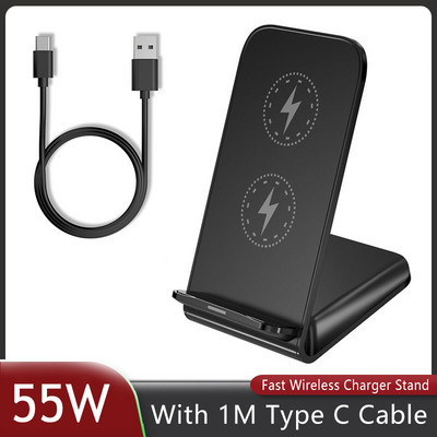 65 W szupergyors vezeték nélküli töltő telefontartó dokkoló állvány iPhone 14 13 12 11 Pro Max Samsung Xiaomi töltőadapterhez