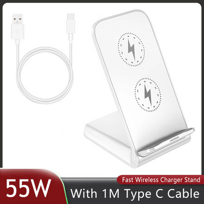 65 W szupergyors vezeték nélküli töltő telefontartó dokkoló állvány iPhone 14 13 12 11 Pro Max Samsung Xiaomi töltőadapterhez