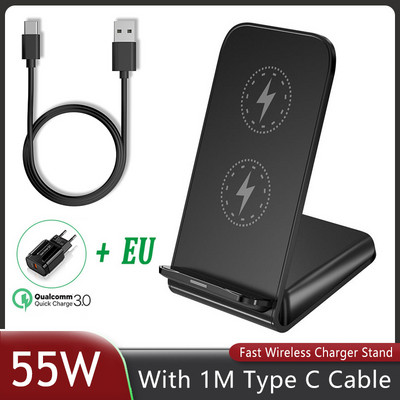 65 W szupergyors vezeték nélküli töltő telefontartó dokkoló állvány iPhone 14 13 12 11 Pro Max Samsung Xiaomi töltőadapterhez