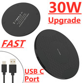 Ασύρματη βάση φόρτισης 30W για iPhone 13 12 11 Xr Xs Max Pro Samsung S21 S20 S10 Xiaomi Induction Fast Charging Docking Station