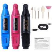 1 rinkinys elektrinių nagų gręžtuvų manikiūro grąžtų rinkinys manikiūro mašina nagų įranga Nešiojami nagų reikmenys profesionalams nagų dildė