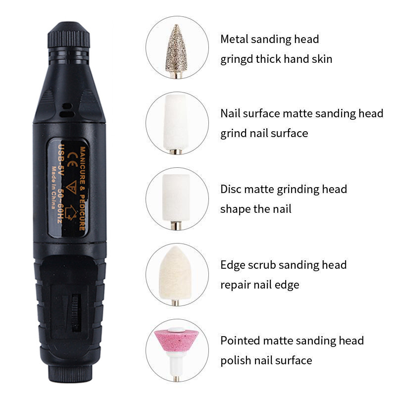 1 rinkinys elektrinių nagų gręžtuvų manikiūro grąžtų rinkinys manikiūro mašina nagų įranga Nešiojami nagų reikmenys profesionalams nagų dildė