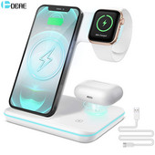 3 viename belaidžių įkroviklių stovas skirtas iPhone 14 13 12 11 XS XR X 8 20W greito įkrovimo stotelė, skirta Apple Watch 7 6 AirPods Pro iWatch