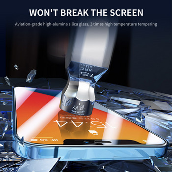 Стъклен протектор SmartDevil от закалено стъкло за iPhone 12 Pro Max Пълно покритие без рамки за iPhone 12 mini HD Blue Light