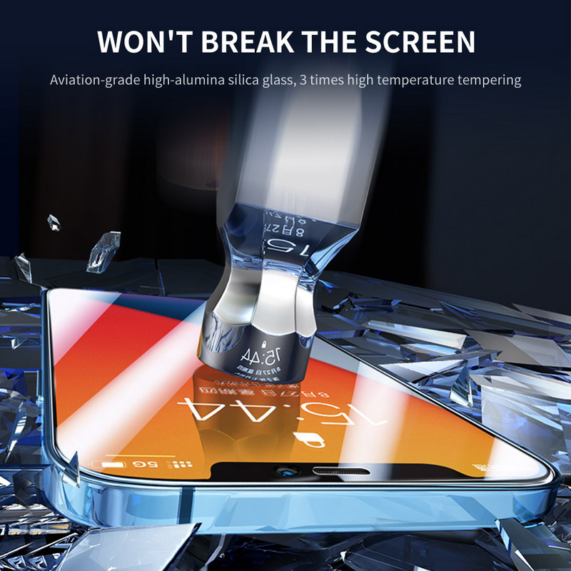 SmartDevil Tempered Glass Screen Protector for iPhone 12 Pro Max Full Cover Borderless Glass for iPhone 12 mini HD Blue Light