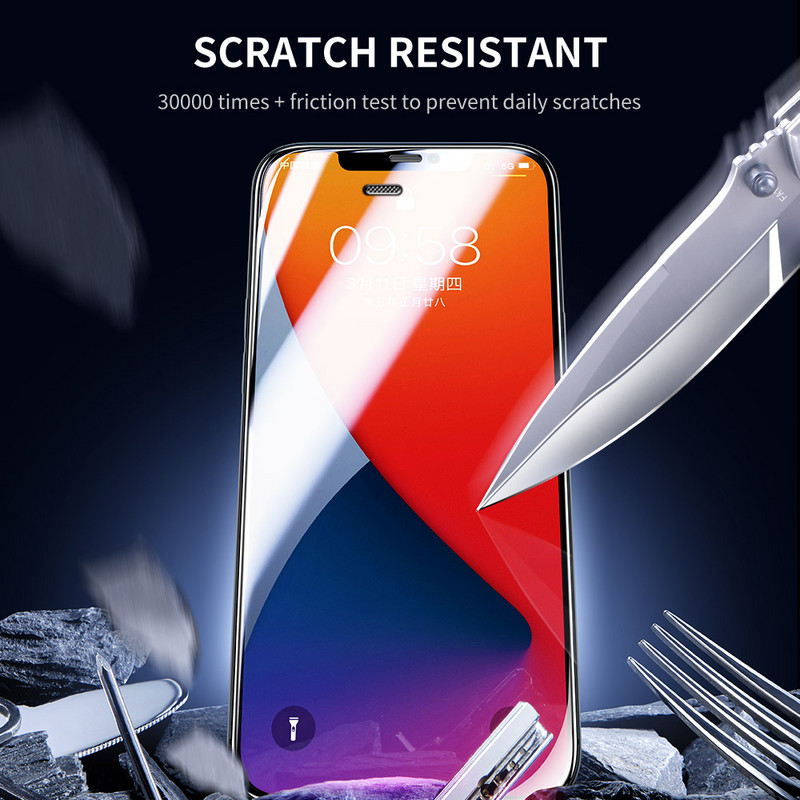 SmartDevil Tempered Glass Screen Protector for iPhone 12 Pro Max Full Cover Borderless Glass for iPhone 12 mini HD Blue Light