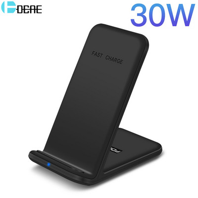 Bezdrôtová nabíjačka DCAE 30W pre iPhone 14 13 12 11 XR 8 Indukčná rýchla nabíjacia stanica pre Samsung S22 S21 S20 Držiak telefónu