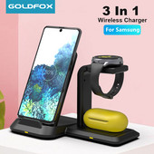 3 viename belaidžio įkroviklio doko stotis, skirta Samsung S22 Ultra S21 S20 S10 Note 20 10 9 belaidžiai įkrovikliai, skirti Samsung Galaxy Watch 4