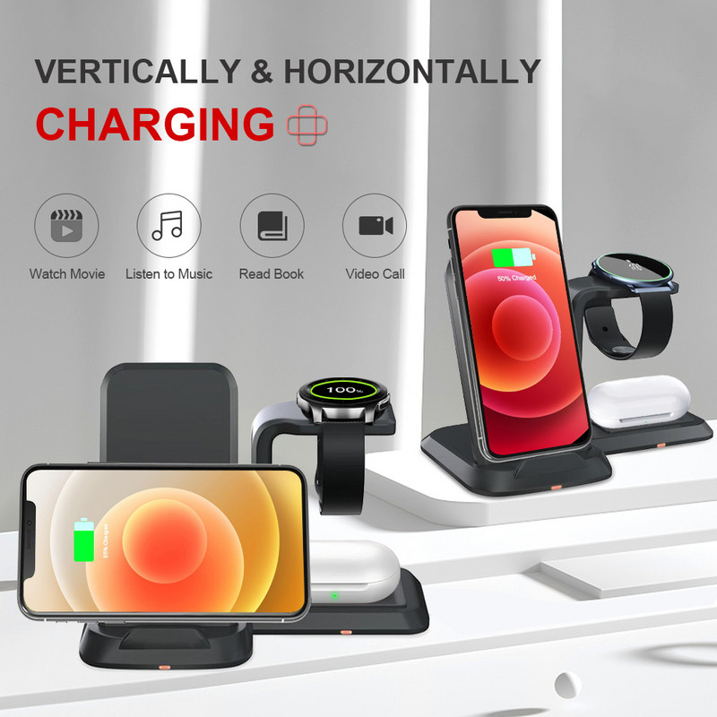 3 viename belaidžio įkroviklio doko stotis, skirta Samsung S22 Ultra S21 S20 S10 Note 20 10 9 belaidžiai įkrovikliai, skirti Samsung Galaxy Watch 4