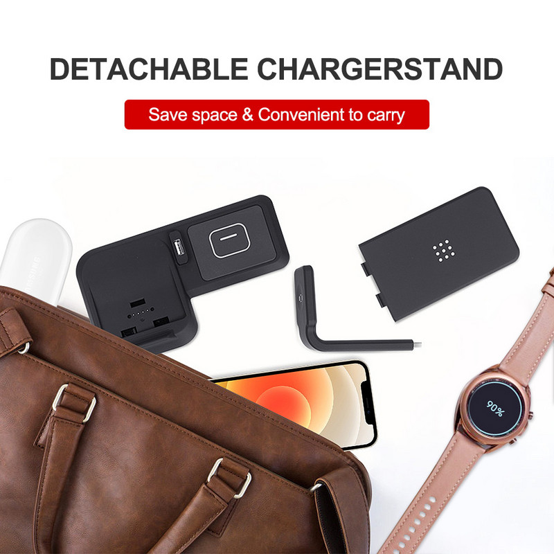 3 viename belaidžio įkroviklio doko stotis, skirta Samsung S22 Ultra S21 S20 S10 Note 20 10 9 belaidžiai įkrovikliai, skirti Samsung Galaxy Watch 4