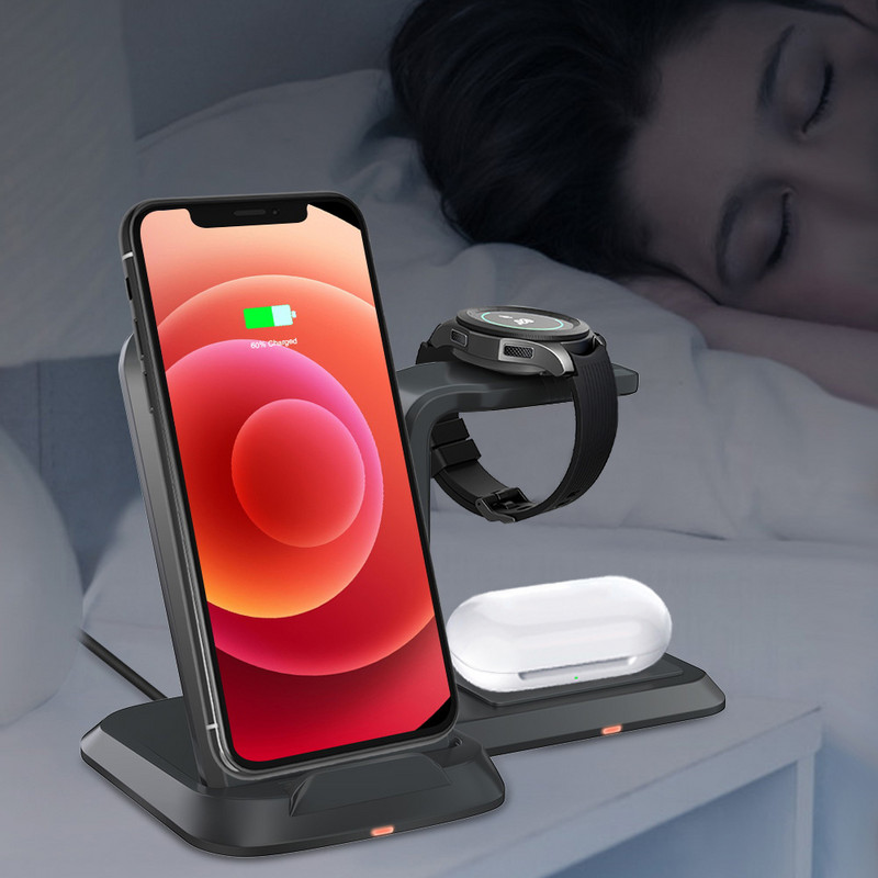 3 viename belaidžio įkroviklio doko stotis, skirta Samsung S22 Ultra S21 S20 S10 Note 20 10 9 belaidžiai įkrovikliai, skirti Samsung Galaxy Watch 4