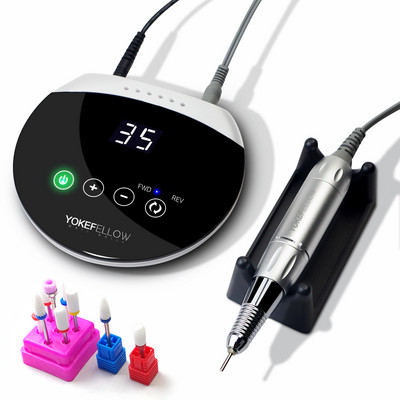 Naujo dizaino 35000 RPM elektrinis nagų gręžimo staklės jutiklinis jungiklis akrilinis nagų gelio lakas Mill Nail Art manikiūro mašina nagų šlifuoklis