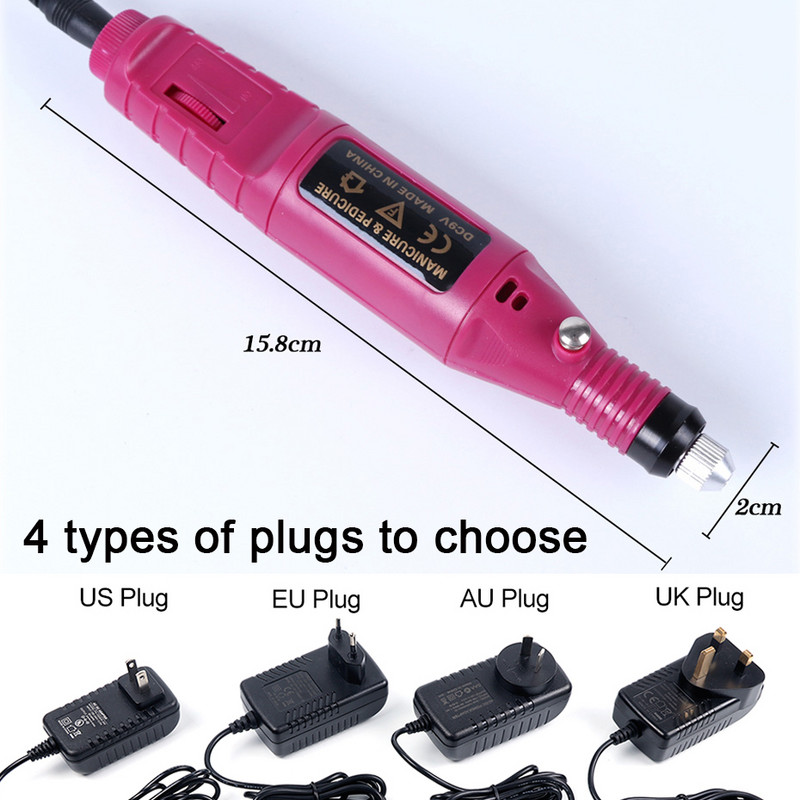 Pjaustytuvų rinkinys manikiūro mašinai Kvarcinis šveitimo akmuo deimantinės vilnos nagų grąžtas Rotary Burr šlifavimo malūno rinkinys SAHBS-011P