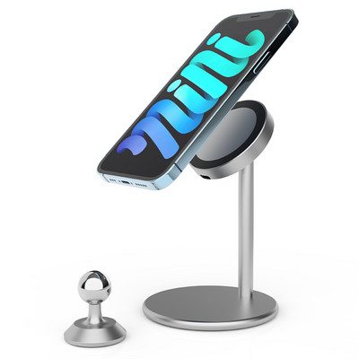 Magnetinis belaidis įkroviklis 2in1 15W Qi belaidis automobilinis įkroviklis, skirtas mag iPhone 14 12 13 Pro Max Mini Samsung Huawei Xiaomi