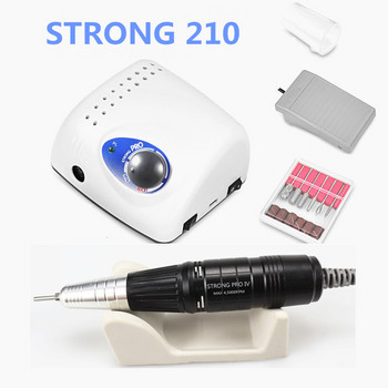 Strong 210 Pro IV Nail Drill 65W 45000 Machine Cutters Manicure Electric Nail Drill Milling Machine Manicure Polish File Nail