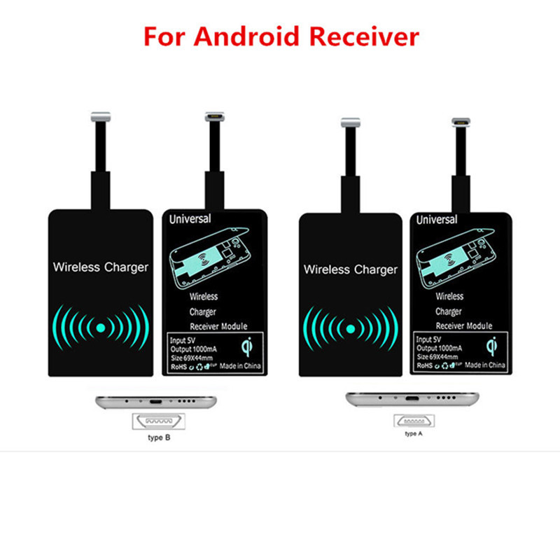 Qi prijemnik bežičnog punjača za iPhone7 6 6s 5s 7 Plus Univerzalni modul prijemnika bežičnog punjenja za tip-C Micro USB telefon