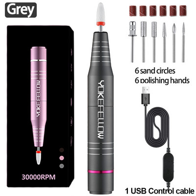 35000/30000RPM nešiojama elektrinė nagų gręžimo mašina pedikiūriniam nagų dildės manikiūro frezavimui su keramikiniu nagų lako rašikliu