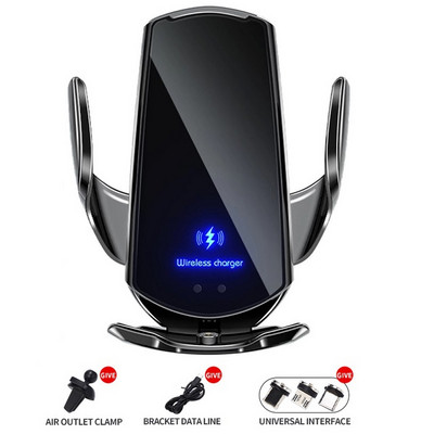 30 W automobilinis belaidis įkroviklis, automatinis indukcinis greito įkrovimo oro ventiliacinis telefono laikiklis skirtas iPhone 14 13 12 11 XS XR 8 Samsung S21 S20