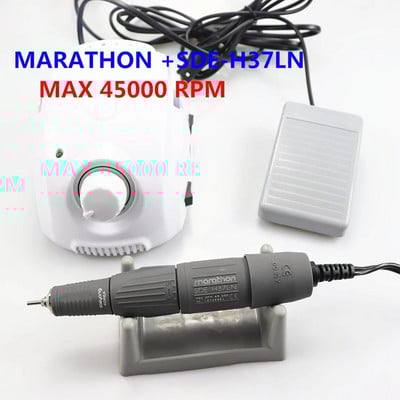 Marathon Champion-3 Control Box 65W 45000RPM Aukštos kokybės rankena elektrinis nagų gręžimo staklės manikiūro nagų gręžimo rinkinys