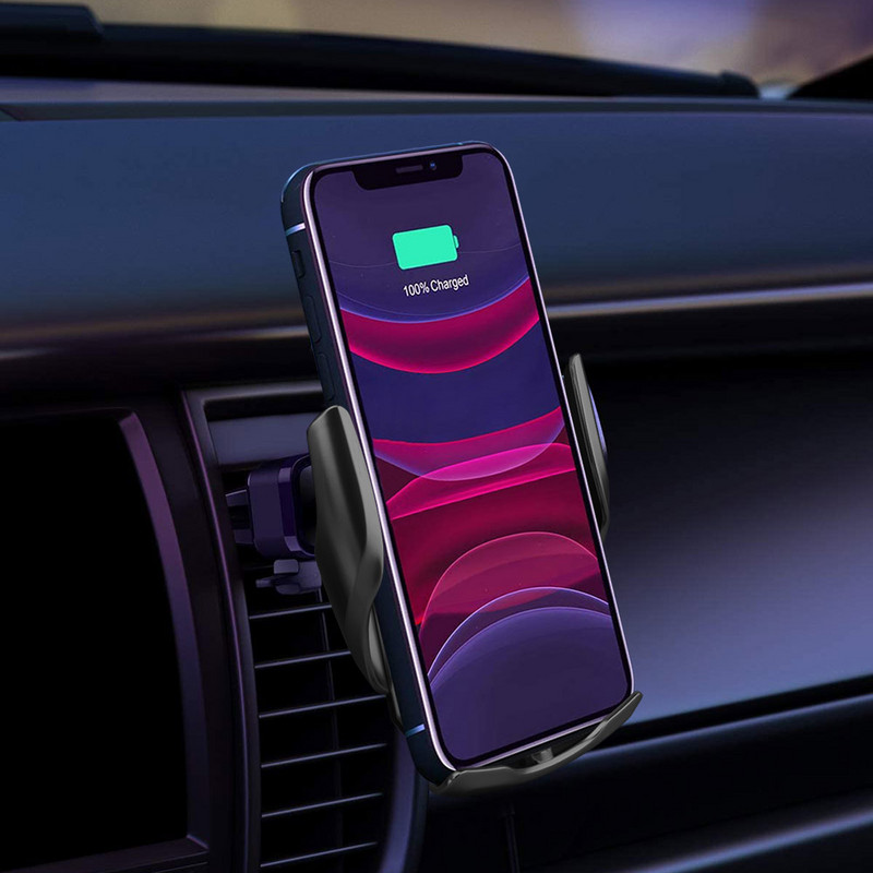 Automatická upínacia 15W bezdrôtová nabíjačka do auta pre iPhone 14 13 12 11 XS X XR 8 Samsung S21 S20 S10 S9 rýchlonabíjací držiak telefónu