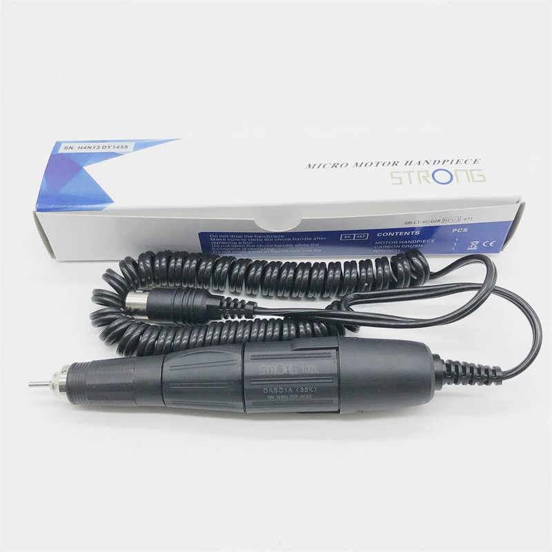 Stipri 105L 102L 102LN 37L1 35K 40K 45K rankena STRONG 210 Marathon elektriniam mikromotoriui Poliravimo valdymo dėžutė Nagų įranga