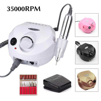 35000/20000 RPM Electric Nail Drill Machine Mill Cutter Σετ για Μανικιούρ Nail Tips Μανικιούρ Ηλεκτρική λίμα για πεντικιούρ νυχιών