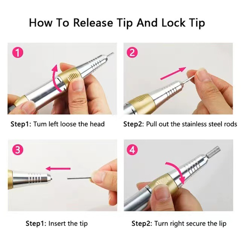 35000/20000 RPM elektrinis nagų gręžimo staklės frezavimo rinkiniai manikiūro nagų galiukams Manikiūro elektrinis nagų pedikiūro dildė