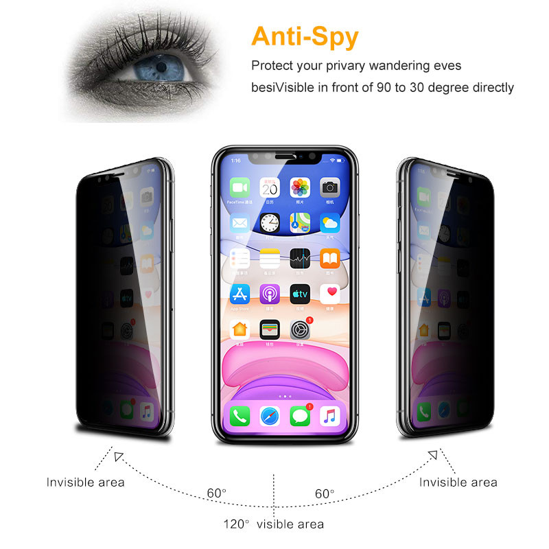SmartDevil Anti Glare Screen Protector για iphone 11pro max Tempered Glass Private για iPhone Xr Xs max φιλμ Privacy Protective