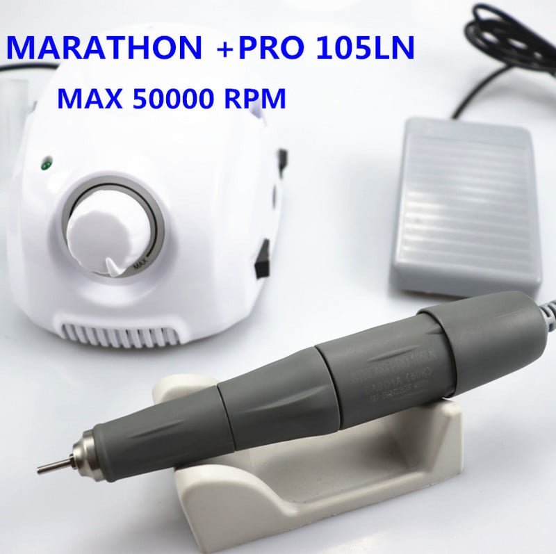 STRONG MARATHON Championship-3 Strong 210 PRO 105LN Rankena 50000 aps./min Elektrinis manikiūras Nagų gręžimo mašina FORTE 210 Nagų dailės įrankis