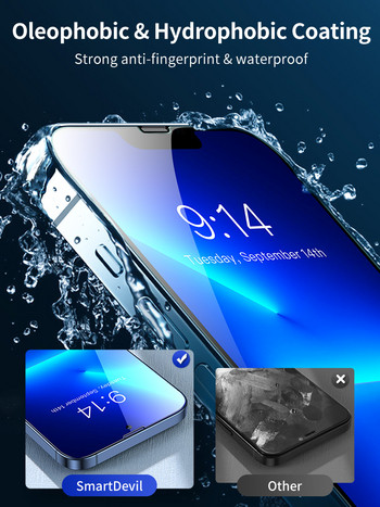 SmartDevil για iPhone 14 11 Full Cover Tempered Glass για iPhone 13 Pro Max 12 mini 7 8 X XS XR SE 3 2020 Screen Protector HD