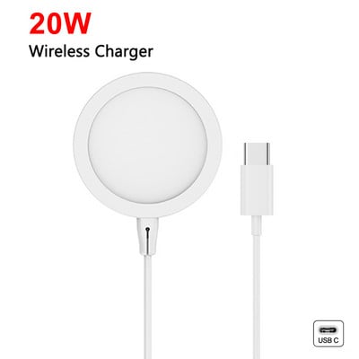20 W originalus magnetinis belaidis įkroviklis skirtas iPhone 11 12 13 14 Pro Max Mini XS Max XR X 8 Plus greito įkrovimo USB C tipo C laidas