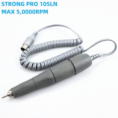 50000 aps./min. Stiprus 207B 210 elektrinis nagų gręžtuvas 65 W frezavimo staklės manikiūro pedikiūro nagų gręžimo aparatams manikiūro aparatas