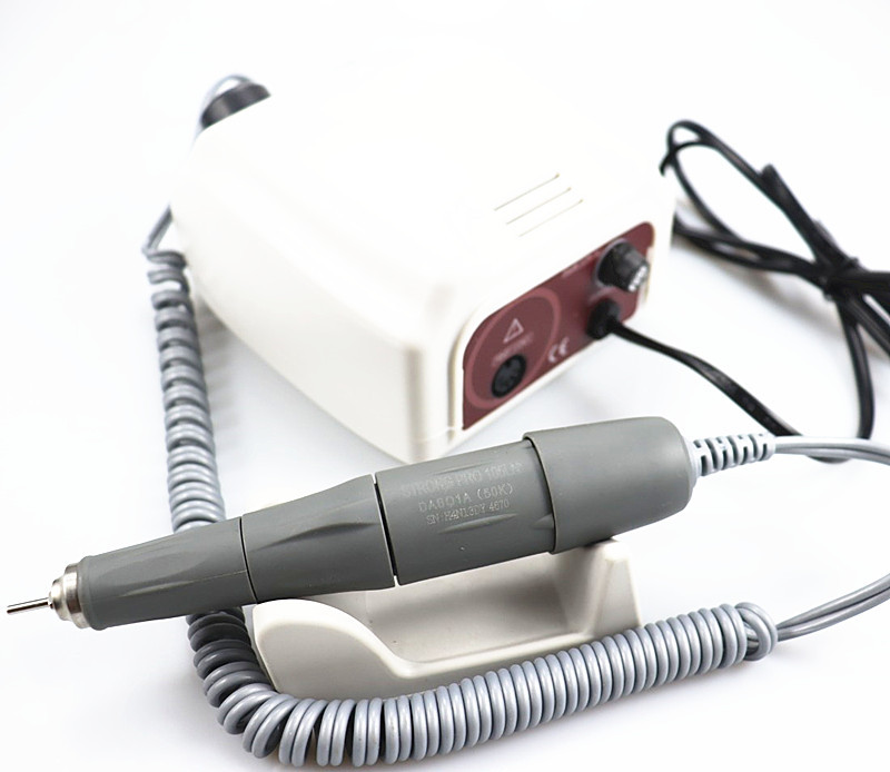 50000 aps./min. Stiprus 207B 210 elektrinis nagų gręžtuvas 65 W frezavimo staklės manikiūro pedikiūro nagų gręžimo aparatams manikiūro aparatas