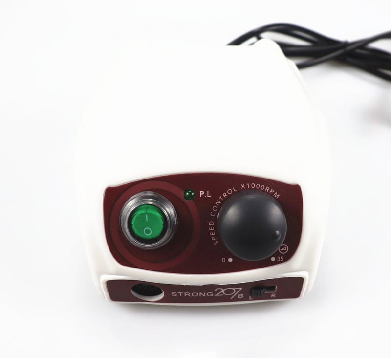 50000 aps./min. Stiprus 207B 210 elektrinis nagų gręžtuvas 65 W frezavimo staklės manikiūro pedikiūro nagų gręžimo aparatams manikiūro aparatas