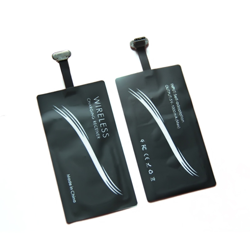 Receptor ușor de încărcare fără fir Qi pentru Samsung Huawei Xiaomi Adaptor pentru încărcător rapid fără fir universal de tip C