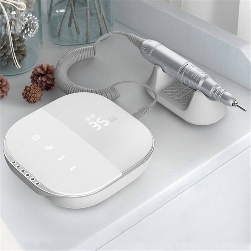 Nauja 35000 RPM elektrinė nagų gręžimo mašina Elektrinė nagų dildė LED ekranas Nagų įrankiai Manikiūro mašina Nagų grąžtai Poliruoklis