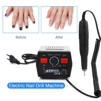 Ηλεκτρικό τρυπάνι νυχιών 65W 35000rpm Strong 204 For Manicure Pedicure Machine Επαγγελματική συσκευή λείανσης λίμας νυχιών