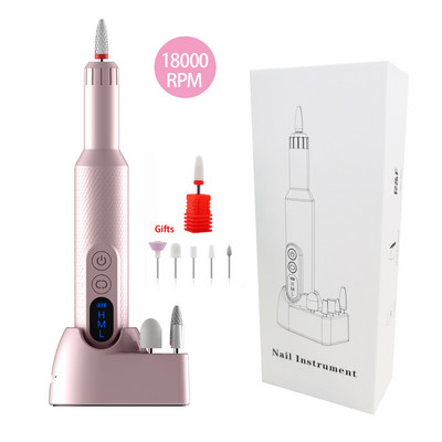 NOVA 18000RPM bežična bušilica za nokte Električna brusilica za nokte Bežična punjiva mašina za manikuru Glodalica Stroj za nokte