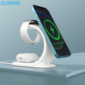 15W 3 u 1 magnetski bežični punjač za iPhone 13 12 Pro Max Mini Watch 7 6 SE Airpods Pro Fast Charging Dock Station Držač