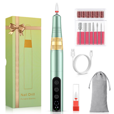 Styton 35000RPM elektrinė nagų gręžimo mašina manikiūro frezavimo pjaustytuvų rinkinys, skirtas gelinio poliravimo nagų gręžimo rašiklio salono nagų įrangai