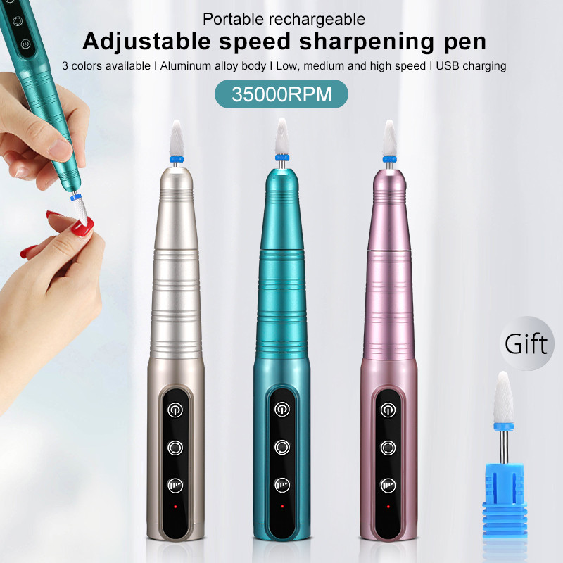 Styton 35000RPM elektrinė nagų gręžimo mašina manikiūro frezavimo pjaustytuvų rinkinys, skirtas gelinio poliravimo nagų gręžimo rašiklio salono nagų įrangai