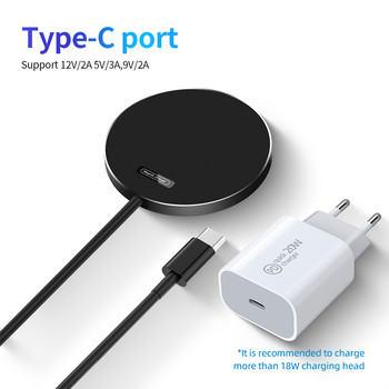 Ασύρματος φορτιστής για Samsung 15W Qi Fast Wireless Charging Pad για Airpods Φορητός επαγωγικός φορτιστής Xiaomi Huawei